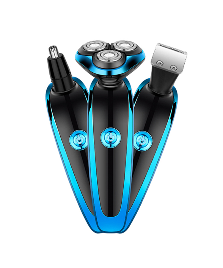 NZ-838 3 合 1 防水可充電男士美容套裝，帶 USB 數(shù)據(jù)線、鋰離子電池和可互換刀片